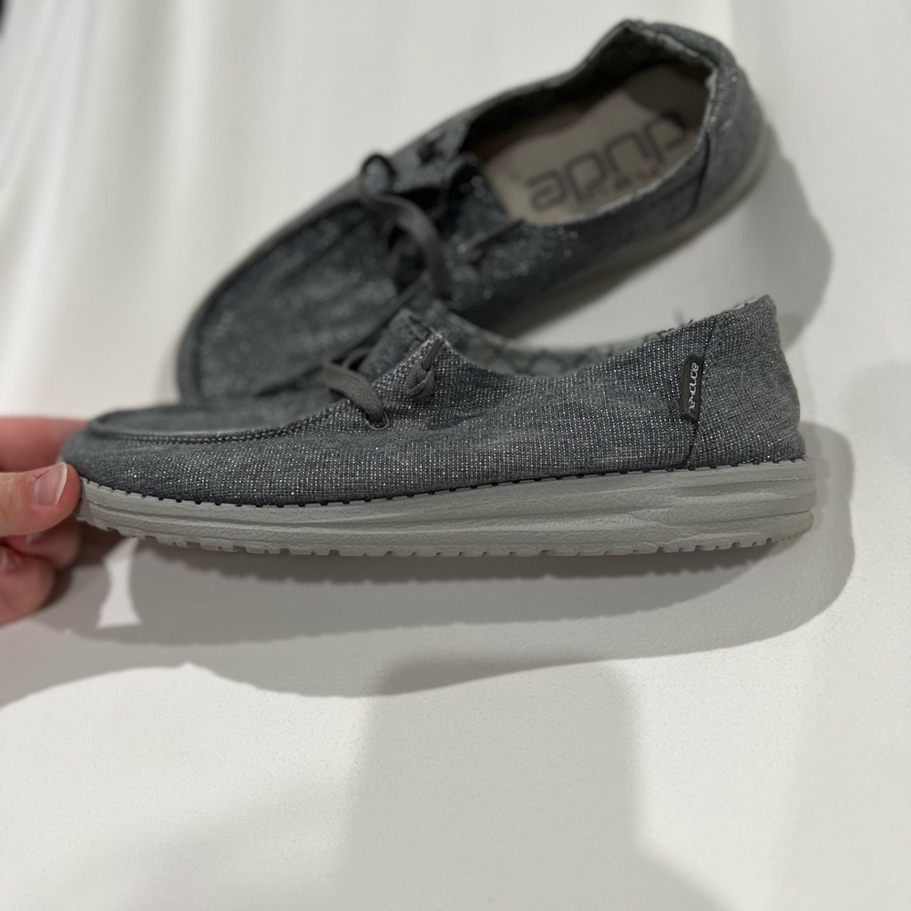 Hey Dude Women's Wendy Sparkling Grey Shoe | Size 10